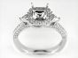 14K W RING 96RD 0.60CT 2TRI 0.26CT