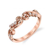 14K Rose Gold 0.07ct Engagement Ring